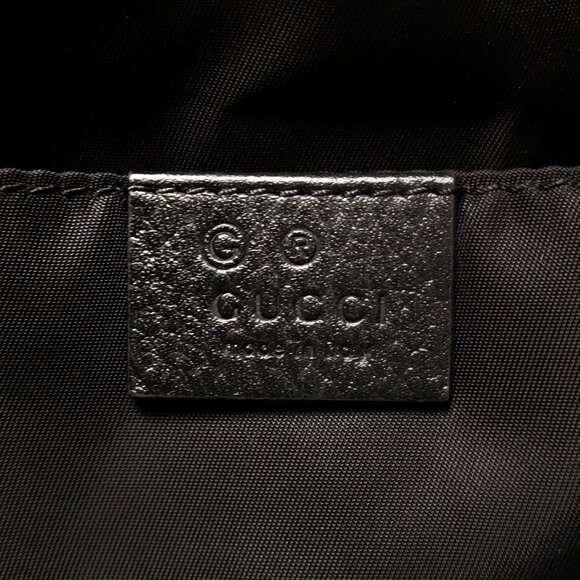 Auth GUCCI GG 510343 Black Nylon Leather Backpack - Picture 6 of 9